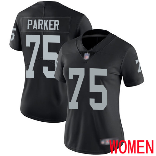 Oakland Raiders Limited Black Women Brandon Parker Home Jersey NFL Football #75 Vapor Untouchable Jersey->women nfl jersey->Women Jersey